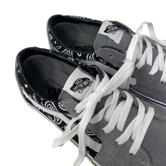 VANS Sk8-Low Shoe Suede Casual Paisley Gray Sneakers For Women Skate VN0A5KXDBGJ - Picture 5 of 10